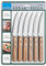Amefa PIZZA 7000 Pizza-/ Steakmesser Set 6 Personen | Schwarz | 18/0 Edelstahl | poliert & rostfrei | 2-fach genietete Griffe aus Pakka Wood | Pizzabesteck | Steakbesteck | Grillbesteck Set