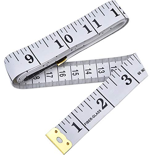 Mètre Ruban Double Face Pour Couture, Tour de Poitrine Tour de Taille, 150 cm, Blanc