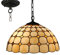 GDLight 16-Zoll-Weinlese Tiffany-Stil Barock Pendelleuchte Mittelmeer Handgefertigte Glasmalerei hängende Lichter für Esszimmer Wohnzimmer Schlafzimmer