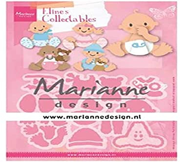 Marianne Design COL1479 Collectables Eline's Babies Sammelfiguren Eline Babys, Metall, rose, S