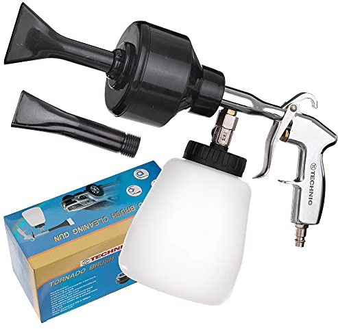 TC TECHNIC Pneumatische Reinigungspistole, Aktivschaum, für die Autowäsche, zwei Düsen, 1000ml Inhalt, 10-50C°, abfallarm