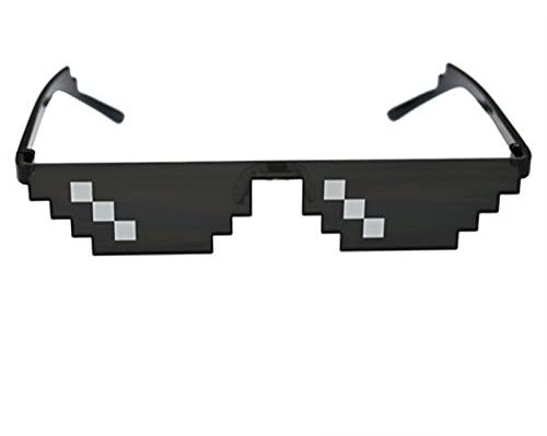 JIMINISO 2021NEW Brille 8 Bit MLG Pixelated Sonnenbrille Herren Damen Marke Thug Life Party Brille Mosaik Vintage Eyewear UV400