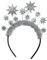 narrenwelt Haarreif Glitzersterne silber Heiligenschein Sterne Engel Kopfschmuck Glitzer Weihnachten Accessoires