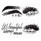 GORGECRAFT 90 × 30 CM Wimpern Wandaufkleber Schönheitssalon Wimpern Zitat Augenbrauen Wanddekoration Aufkleber Make Up Eye Store Heimdekoration Wandbilder Für Schlafzimmer Wandtattoos Über Dem Bett