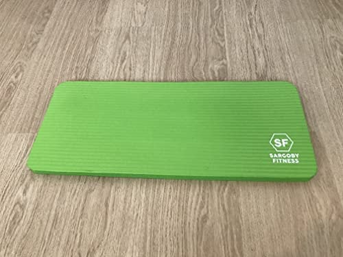 Sargoby Fitness Yoga Knieschoner 15 mm dick um Knie Ellenbogen Unterarme und Handgelenke zu polstern Pilates Knieschoner (Grun)