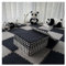 10Pcs Soft Shaggy Area Rugs, Fluffy Interlocking Carpets Tiles, Non-Slip Splicing Puzzle Play Carpet Floor Tiles, Sensory Mat For Sensory Room(Color:Black+Gray)