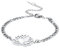 EUEAVAN Lotus Blume Armband für Frau Yoga Meditation Chakra Fußkettchen Einstellbare Mode Yoga Schmuck Yogi Geschenk Frau Mädchen (Silber)