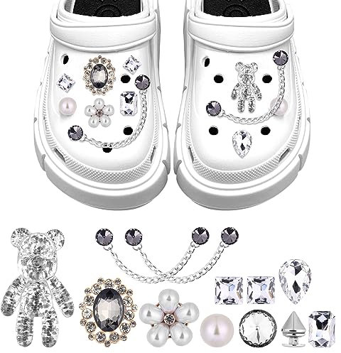 OUZHOU Schuhanstecker,Schuh Charms,Bling Jewelry Schuhanhänger Charms für Kinder, Glitzer Schuhanhänger Shoe Charm,Clog-Dekor für Mädchen Frauen Kinder (1#)