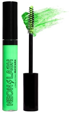 Allbestaye Bunt Wimperntusche Neon Mascara, Wasserfest Feiner Pinsel gelb grün blau orange rosa lila Wimpern Long-lasting, Augen Make-up Extra Long Lash Verlängerung & Volumen Eyelash Mascara (Grün)
