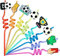 Lot de 16 pailles de décoration de football pour anniversaire d'enfant - Pailles réutilisables - Petit cadeau d'anniversaire pour enfants.