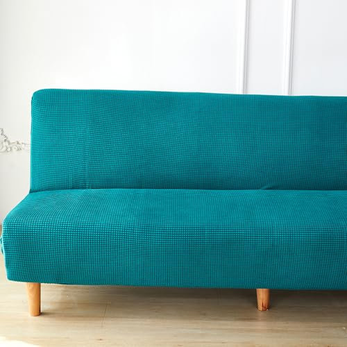 DOTBUY-SHOP Ohne Armlehne Sofahusse Stretch, Weich&Bequem Sofa Abdeckung, Sofa Überzug Armloser Möbel Protector (160-190cm,Türkisgrün)