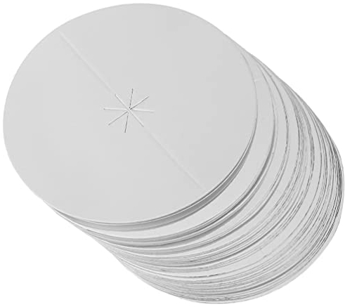 DEARMAMY 50Pcs Paper Candle Drip Protectors, Rings, Bobeches, Holders for Candlelight Church Service, Devotional Candles, Christmas