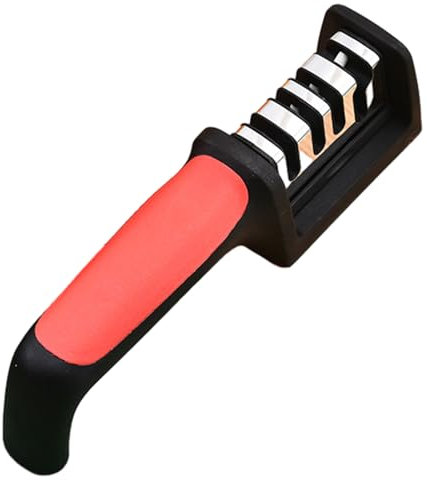 Chef Knives Sharpener,4 Stage Scissor Sharpener with Stable Non-Slip Base - Easy Knives Sharpener, Soft Grip Handle, Quickly Repair, Kitchen Accessories