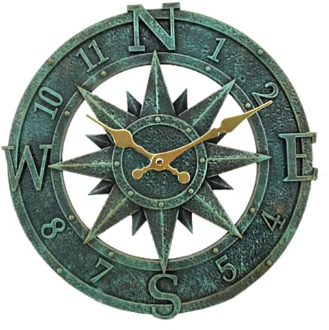 Taodyans Orologio da parete per esterni, 30 cm, impermeabile, per esterni, cucina, soggiorno, orologio da parete industriale 3D, ticchettio (turchese), TY1118