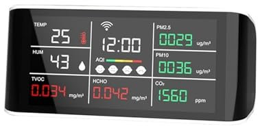 Air Quality Monitor 9 In 1 Air Quality Detector CO2 Gas Tester PM2.5 PM10 TVOC Formaldehyde Monitor LED Display