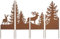 Kobolo Gartenstecker Forest, 121x86 cm, braun, Metall, wetterfester Dekostecker mit Hirsch- & Walddesign, Stabiler Eyecatcher für Garten, Beet, Terrasse, Balkon & Außenbereich