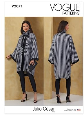 Vogue Sewing Pattern V2071A Misses' Jacket by Julio Cesar NYC A (XS-S-M-L-XL-XXL)