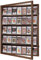 VERANI Baseball-Vitrine – 35 abgestufter Sportkartenrahmen – hält Karten mit UV-Schutz, klare Sicht, abschließbarer Wandschrank für Fußball, Basketball, Hockey-Trading, Walnuss