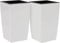 Stolmet Tall Square Planter - Available in Glossy White or Glossy Graphite - Modern Design (White, 30L x2)