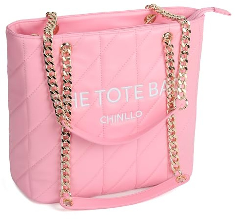 Chinllo Borsa tote da donna, borsa a mano con manico superiore medio