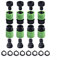 Set di adattatori per tubi flessibili ad attacco rapido, include 4 connettori femmina e 4 maschi per tubi da giardino da 3/4 di pollice