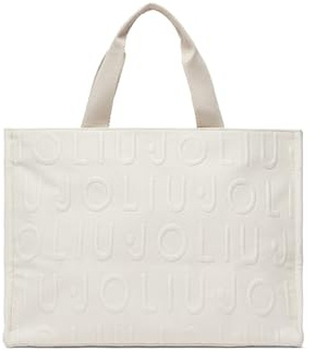 Liu Jo Jeans Tasche Logo Bubble, elfenbein