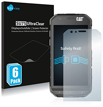 Savvies 6 Stück Schutzfolie für Caterpillar Cat S31 Displayschutz-Folie Ultra-Transparent