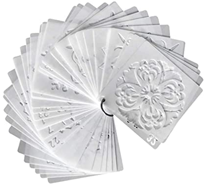Lot De 36 Pochoirs Mandala Pour Peinture, Diy DéCoration, Pochoirs RéUtilisables En Plastique, 3.54 X 3.54 Pouces, Pour Enfants Et Adultes, IdéAl Pour Projets Artistiques Et DéCoration Maison