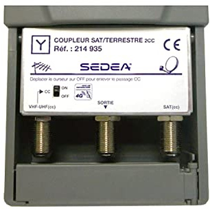 Coupleur extérieur Sat/TV Haute réjection | 2cc – VHF/UHF 2,5 DB, Sat 1,5 DB