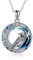 YAFEINI Rabe Halskette 925 Sterling Silber Keltischer Knoten Mond Krähe Rabe Anhänger Halskette Gothic Wikinger Tierliebhaber Schmuck Geschenke für Damen Männer