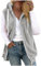 Damen Plüsch Weste Teddy Fleece Jacke Ärmellos Tasche Warme Weste Übergangsweste Fleece Jacke Outdoor Activity Jacke Herbst Winter Jacke mit Taschen Reißverschluss Weste M 36 05-Gray