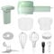 4 in 1 Handheld Electric Vegetable Cutter Set 1200mah Rechargeable Portable Vegetable Cutter with 3 Blades Electric Veggie Chopper Detachable Garlic Chopper for Garlic Pepper Onion Celery Ginger Meat