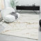 VIMODA Teppich Modern Luxury Marmor-Optik in Creme Gold Wohnzimmer Schlafzimmer Kurzflor, Maße:80x150 cm