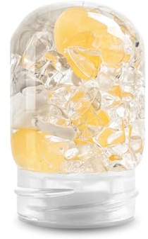VitaJuwel GemPod JOY | Edelsteinmodul für VitaJuwel Flaschen und Karaffen mit Orangencalcit, Magnesit & Bergkristall für Aufmerksamkeit, Selbstvertrauen & Optimismus