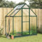 Festnight Invernadero de Aluminio XXL, Invernadero de Jardín 169 x 114 x 202 cm Policarbonato Aluminio, Invernadero de Vidrio con Base, Casero Plantas Cultivos Transparente Verde