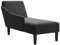 vidaXL Chaiselongue, Indoor Lounge Sofa mit Kissen Rechter Armlehne, Gepolsterte Recamiere für Wohnzimmer Schlafzimmer Büro, Polsterliege, Schwarz Stoff
