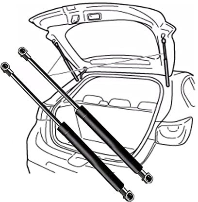 XIULANJIAYOU Auto Kofferraum Gasfeder für Audi A3 2004-2012, 2PCS Gasfeder Dämpfer Heckklappe Gas Frühling Streben Lift Unterstützt Stoßdämpfer Zubehör