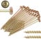 LOPYXBR 50PCS Long Screws 20 x 200mm, Gold M8 Long Wood Screws with Flat Head, Decking Screws Hardened Countersunk Head Torx, Long Wood to Concrete Screws, Screws for Wood, Chipboard, Home DIY Tasks