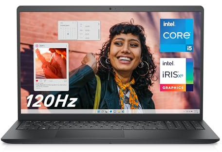 Dell Inspiron 15 (3530) Ordinateur Portable 15,6’’ Écran FHD 120 Hz, Intel Core i7-1355U, 16 Go RAM, 512 Go SSD, Intel Iris XE Graphics, Windows 11 Home, Clavier AZERTY - Noir Carbone