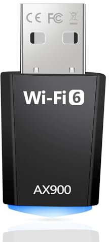 WLAN USB Stick für PC, AX900 WiFi 6 WLAN WiFi Adapter PC Dual Band 2.4GHz/5GHz WLAN USB-Adapter Internet Stick Kompatibel mit Windows 11/10/7