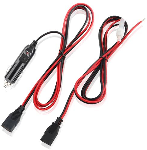 Airiton CB Radio Power Cord 3Pin Plug Cable 2-Wire 15A CB Radio Accessories with 12V Cigarette Lighter Plug for Cobra 29 Radio Uniden Bearcat 880FM/PC78LTX GMRS Mobile Radio 5.6ft Long