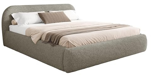 Mirjan24 Polsterbett Telzo mit Bettkasten, modernes Doppelbett inkl. Lattenrost, Elegantes Bett mit gepolstertes Kopfteil, Verschiedene Größen (Lambi 03, 180 x 200 cm)