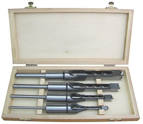 Charnwood MCCSET4 Hollow Chisel & Bit Mortice Set, 4 Pcs: 1/4, 3/8, 1/2, 5/8