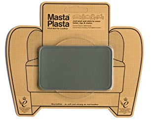 MastaPlasta Selbstklebende Premium Leder Reparatur Patch - Grau Leder - 10cm x 6cm. Sofortige Polsterung Qualität Patch für Sofas, Auto Interieur, Taschen, Jacken