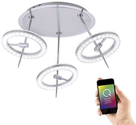 Paul Neuhaus 6891-55 Q-AMY LED Deckenleuchte Smart-Home CCT Farbwechsel dimmbar inkl. Fernbedienung 2700-5000 Kelvin