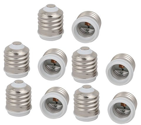 sourcing map 10pcs E40 to E27 Extender Adapter Converter Lamp Bulb Socket Holder 50mm Lenght