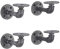 PIPE DÉCOR Industrielle Rohr-Regalhalterungen, 4er-Pack, authentische Rohrleitungsbeschläge und -stücke, Wandmontage, schwebende Regale, rustikales Halterungs-Set für Vintage-Regaldekor (10.2 cm)