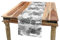 ABAKUHAUS Motorrad Tischläufer, Details in Graustufen, Esszimmer Küche Rechteckiger Dekorativer Tischläufer, 40 x 225 cm, Weiß Schwarz Grau