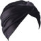 MIMIKRY Damen Samt Turban Hut Diva 20er Jahre Wahrsagerin, Farbe:Schwarz