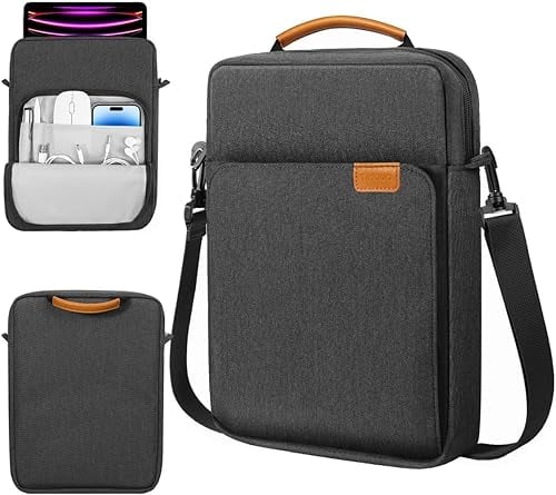 TiMOVO 13.3 Multi Pocket Sleeve with Handle for iPad Air 13 2024/iPad Pro 13 2024, iPad Pro 12.9 2022-2020, Galaxy Tab S9+ 2.4, MacBook Air 2022-2018/MacBook Pro 2022-2016, Surface Pro 9/8